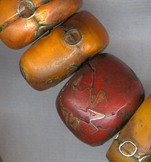 Africa Mali Amber Beads 19thc