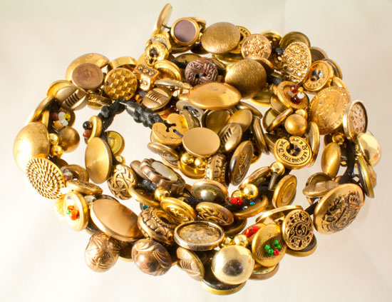 necklace of gold buttons