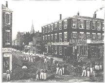 Volunteer fire company, Olive  and 4th, 1848