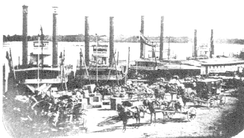 Steamers on the Mississippi at St. Louis, 1850